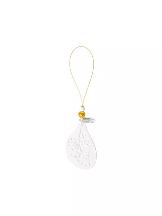 RAEDER | Adorno de porcelana 5,5x6cm WINTERZAUBER Rama de bayas | weiss